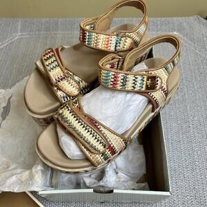 Colorful Woven Strap Sandals Loreen 5.5